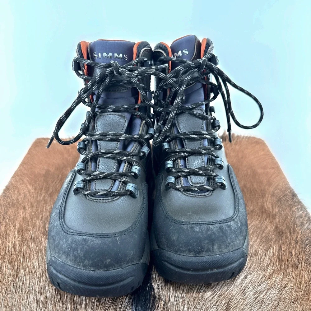 Simms Mens 8 Freestone Z Stockingfoot Wading Fly Fishing Boots Smoke Outdoors - Picture 3 of 9